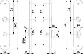 Langschildpaar 273P F1/naturf.F1 Bad SK/OL 78mm HOPPE