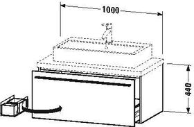 Duravit Konsolenunterschrank X-LARGE 440x1000x548mm taupe