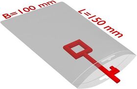 Druckverschlussbeutel m.Eurolochung Maße 100x150mm S.50µ PE transparent TRANSPAK - VPE: 2000