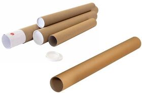 Versandrohr Durchmesser 80mm Länge 860mm A0 braun Wandstärke 2mm TRANSPAK - VPE: 20