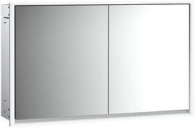 Emco LED-Lichtspiegelschrank LOFT UP 1300x733mm 2-türig aluminium/spiegel EMCO
