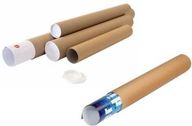 Versandrohr Durchmesser 80mm Länge 610mm A1 braun Wandstärke 2mm TRANSPAK - VPE: 20