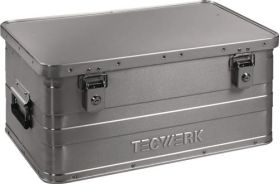Aluminiumbox L580xB380xH275mm 47l m.Klappverschluss u.Zylinderschl.TECWERK