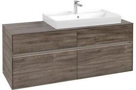 V&B Waschtischunterschrank COLLARO 140x54,8x50cm WT re m LED-B. Stone Oak