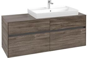V&B Waschtischunterschrank COLLARO 140x54,8x50cm WT re Stone Oak