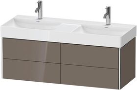 Duravit Waschtischunterbau XSQUARE 397x1184x460mm 4 Schubk fla gr hochglanz