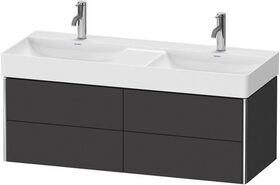 Duravit Waschtischunterbau XSQUARE 397x1184x460mm 4 Schubk gra supermatt