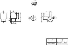 V&B Glashalter ELEMENTS TENDER rd mit Becher aus satiniertem Glas chr