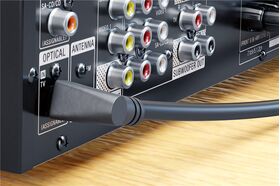 Toslink-Kabel abgewinkelt und drehbar, 1m- VPE: 1