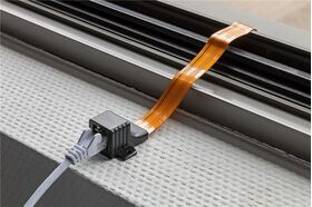 RJ45 LAN Fensterdurchführung Ultra-Slim 0,3 m, 0.3m- VPE: 1