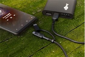 Lade- und Synchronisations Kombikabel (mit USB A auf Micro-USB & USB-C™)- VPE: 1