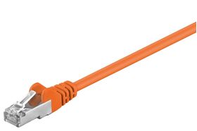 CAT 5e Patchkabel, F/UTP, orange, 0.25m- VPE: 1
