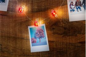 10er LED-Fotoclips-Lichterkette Geschenk- VPE: 1