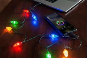 Smartphone-USB-Ladekabel mit LED-Leuchten- VPE: 1
