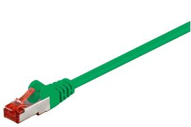 CAT 6 Patchkabel, S/FTP (PiMF), grün, 0.5m- VPE: 1