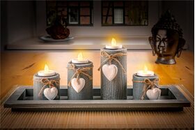 4er-Set LED-Teelichter mit Timer- VPE: 1