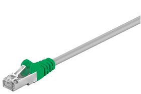 CAT 5e, F/UTP Cross-Patchkabel, grau, grün, 3m- VPE: 1