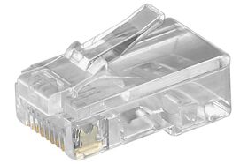 RJ45-Westernstecker für Flachkabel, 8 polig, RJ45-Stecker(8P8C)- VPE: 10