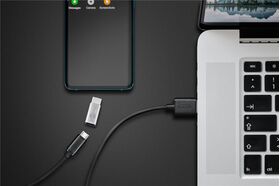 Adapter USB-C™ auf USB 2.0 Micro-B, silber- VPE: 1