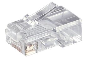RJ45-Westernstecker für Rundkabel, 8 polig, RJ45-Stecker(8P8C)- VPE: 10