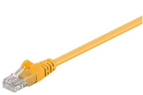 CAT 5e Patchkabel, U/UTP, gelb, 0.5m- VPE: 1