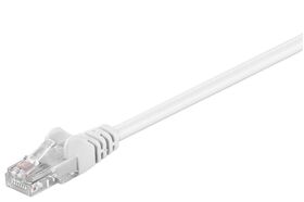 CAT 5e Patchkabel, U/UTP, weiß, 1m- VPE: 1