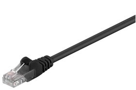 CAT 5e Patchkabel, U/UTP, schwarz, 0.5m- VPE: 1