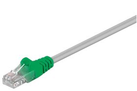 CAT 5e Crossover-Patchkabel, U/UTP, grau-grün, 3m- VPE: 1