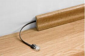 CAT 6 Flach-Patchkabel, U/FTP, schwarz, 0.5m- VPE: 1