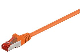 CAT 6 Patchkabel, S/FTP (PiMF), orange, 0.25m- VPE: 1