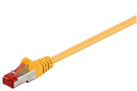 CAT 6 Patchkabel, S/FTP (PiMF), gelb, 1m- VPE: 1