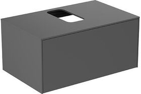 IDS Schubladenfront CONCA für WTU, 802x370mm anthrazit matt IDEAL STANDARD