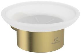 IDS Seifenschale CONCA rund, mit Wandhalter brushed gold IDEAL STANDARD