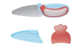 CHEFCLUB Messer für Kinder (Blau&Rot)