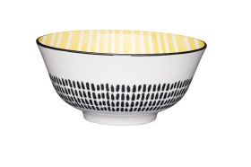 Mikasa  MIK  Bowl YelStripe weiß 15.5 - 4 VPE