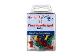 Pinnwandnägel farbig 45 Stück - 10 VPE