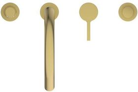IDS 4-Loch-Badearmatur JOY mit Auslauf brushed gold IDEAL STANDARD