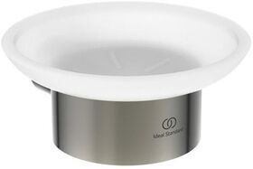 IDS Seifenschale CONCA rund, mit Wandhalter silver storm IDEAL STANDARD