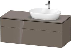 Duravit Waschtischunterbau L-CUBE 1220x482x550mm fla gr hgl o ES