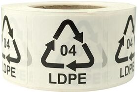 Etiketten f.Italien Maße 35x35mm Haftfolie weiß selbstklebend Aufdruck 04 LDPE - VPE: 2