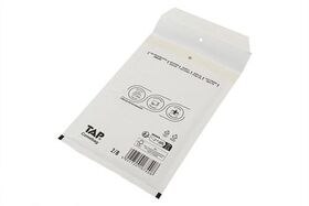 Luftpolsterversandtasche Innenmaß 110x215mm Außenmaß 140x225mm weiß SK-Verschlus - VPE: 200