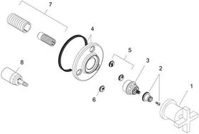 Ab-/Umstellventil AXOR CITTERIO T/Q Unterputz mit Kreuzgriff chrom