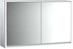 Emco LED-Lichtspiegelschrank LOFT AP 1300x733mm 2-türig aluminium/spiegel EMCO