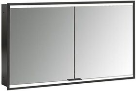 Emco LED-Lichtsp.schr. PRIME 2 FACELIFT UP 1200x730mm 2-türig schwarz/spiegel EMCO