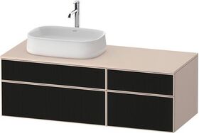Duravit Waschtischunterbau Zencha 1300x442x550mm sw ls / ta s-matt o ES