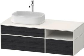 Duravit Waschtischunterbau Zencha 1300x442x550mm Ei sw / we s-matt o ES