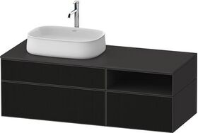 Duravit Waschtischunterbau Zencha 1300x442x550mm sw ls / gra s-matt o ES