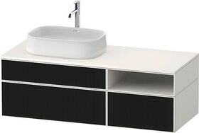 Duravit Waschtischunterbau Zencha 1300x442x550mm sw ls / we s-matt o ES