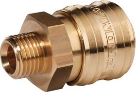 Schnellverschlusskupplung DN 7,2 AG MS blk Gew.G 1/2 Zoll 20,95mm PROMAT - VPE: 10