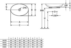 V&B Aufsatzwaschtisch LOOP & FRIENDS ohne ÜL 620x420mm we C+